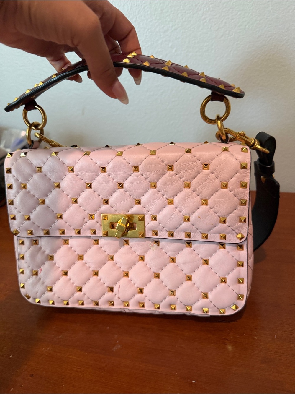 Valentino rock stud worn